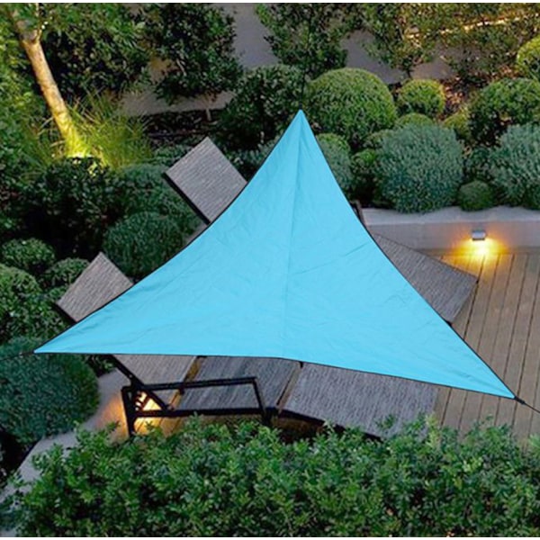 Lake Blue Triangulær Skyggeseil 3.6x3.6x3.6M - Utendørs Skygge Gårdshage Markise Anti-ultrafiolett
