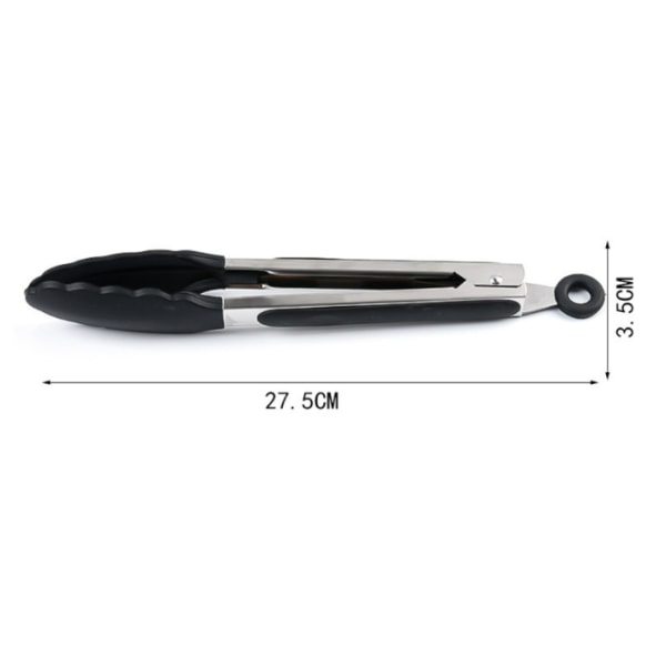 Sett med mini hvite silikon serveringstenger 27,5 cm