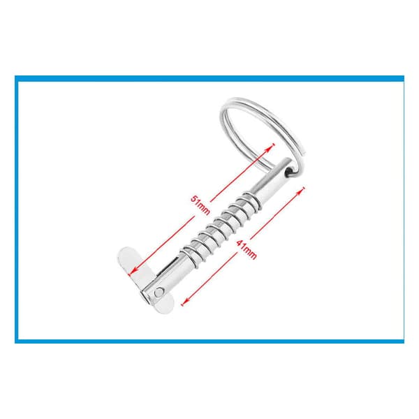 （5x51mm 2 st silver）Diameter Bimini båt snabbfrigöringsstift med
