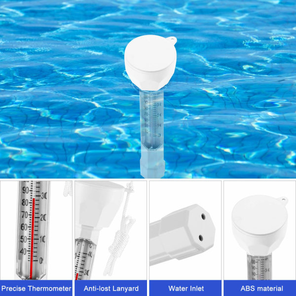 Svømmebassin Flydende Termometer, Pool Termometer med Reb (Type 2)