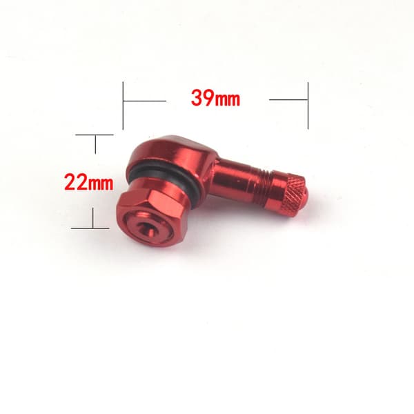 2 x Däckventilförlängningsadapter, Aluminiumlegering (Röd) Pneumatisk
