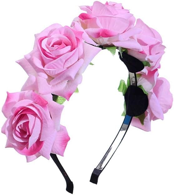 Bryllups-brudepike-tiara med roseblomst for barn