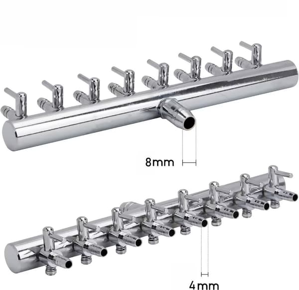 Akvarium Luftstrømskontroll Spakventil Fordeler Splitter Pumpe