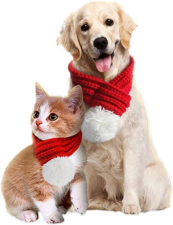 Julehalsklæde til kæledyr, hund og kat julekostume og kæledyr