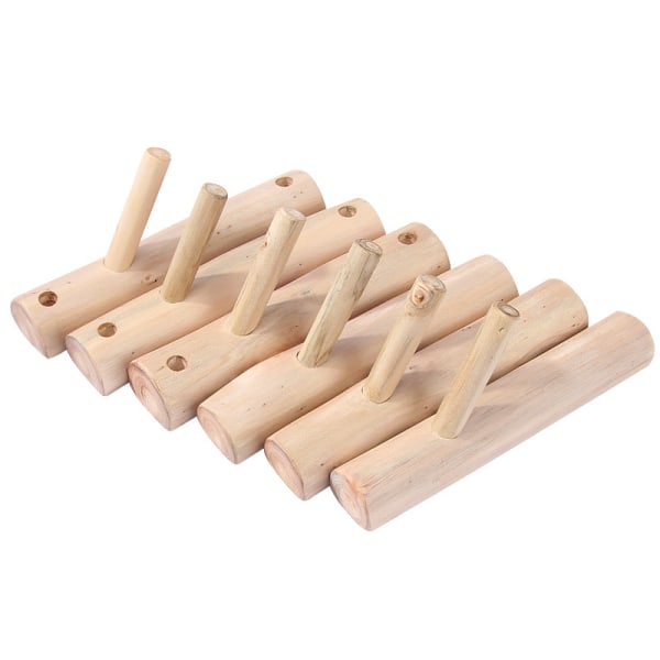 4-pack Trägrenar Väggkrokar, Rustika Träväggkrokar