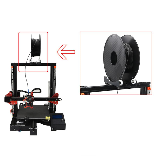 Säädettävä 3D-tulostimen filamenttiteline hyllyllä ja laakerilla, tulostintarvikkeet