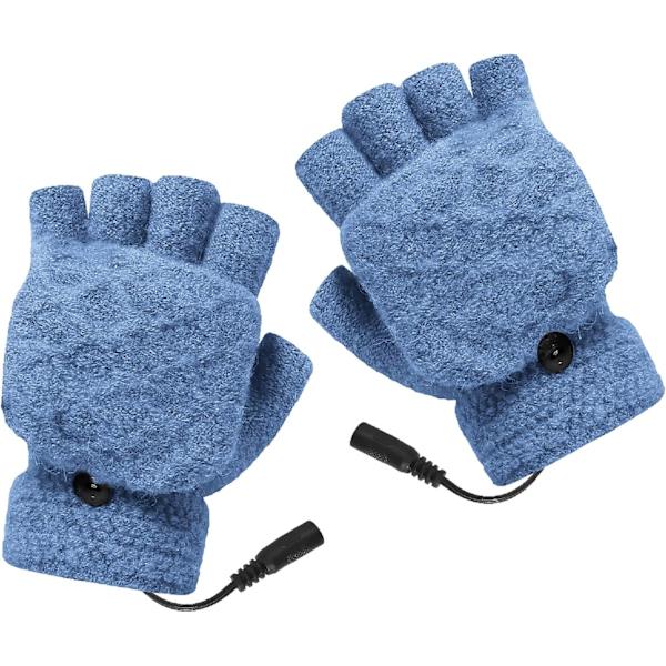Unisex USB-lämmitteiset hanskat säädettävällä lämpötilalla, talvi, kokonaiset ja puoli-sormet, lämmityshanskat tietokoneelle