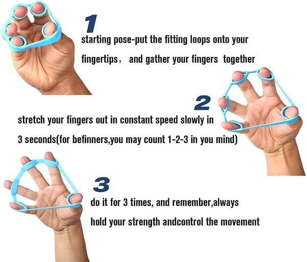 Håndgrebsforstærker, 3 stk. Fingerforstærker Silikon Finger