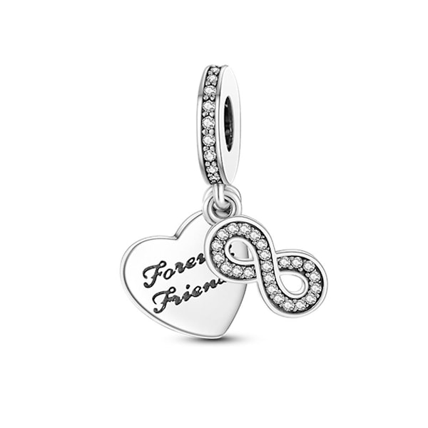 Kone, barnebarn, søster, datter, mor, datter og mor Familiemedlemmer Charm til armbånd 925 sølv vedhæng Perler til halskæder Dangle til fødsel