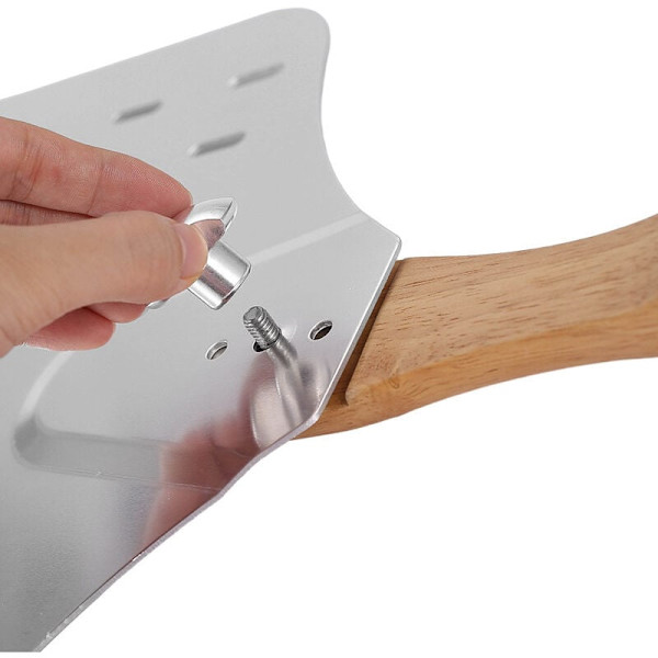 （60,5x30,3x1,6cm）Perforert pizzaskall, pizzaskall i rustfritt stål