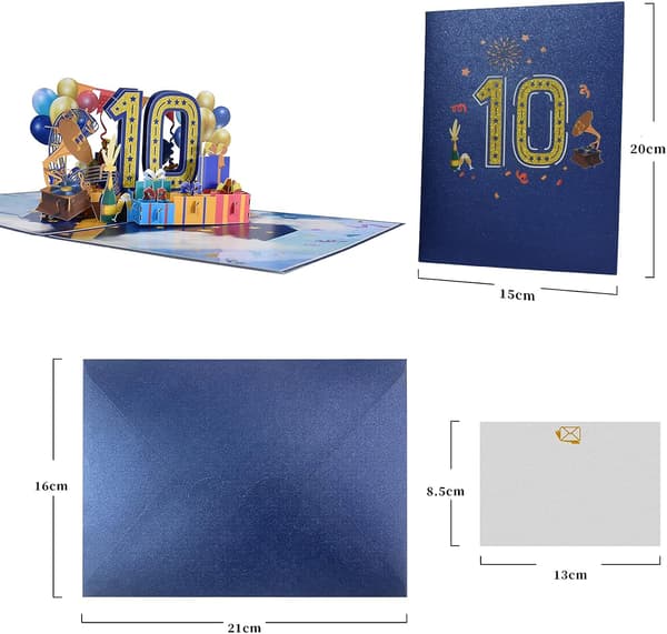 Fødselsdagskort pop-up - 3D