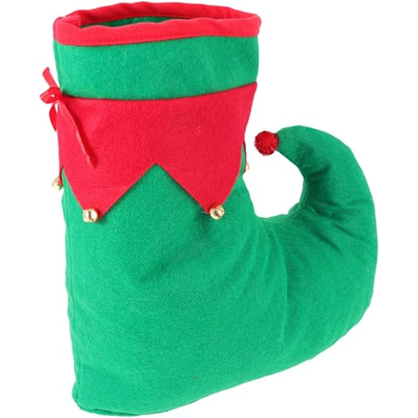 Jultomteskor för vuxna Roliga Elfskor Herr Stövlar Tofflor Herrar Nyhetstofflor Clownskostym Vuxna Clownskor Varma C