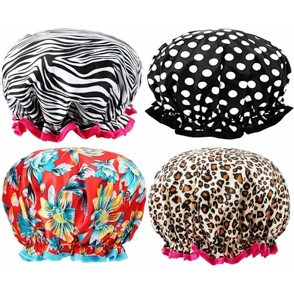 Women's Shower Cap, Double Layer Satin Shower Cap, Charlotte Hair