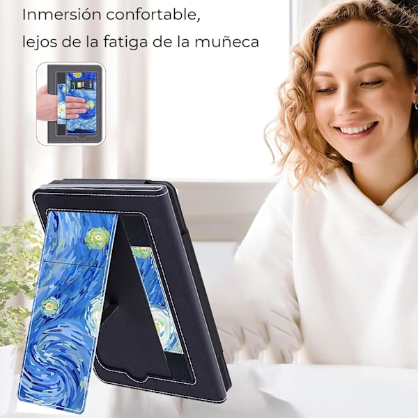 Kindle Paperwhite 11:e generation fodral - 2021, 6,8 tum Kindle fodral med automatisk sömn/vakna-funktion, fodral med vikbart stativ