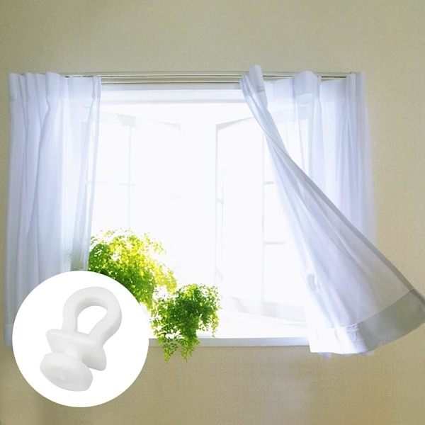100 st Gardin Krokar Spår Glid Spår Gardin Vit Plast Curta