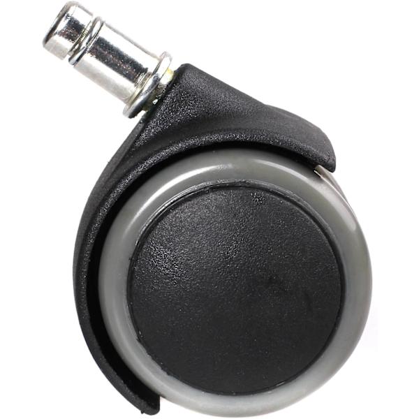 Sett med 5 11 mm harde gulv hjul - for kontorstol, 11/50 mm, Grå