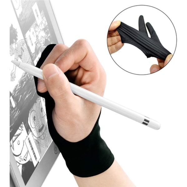 Free Size Black Tablet Drawing Stain Resistant Gloves for