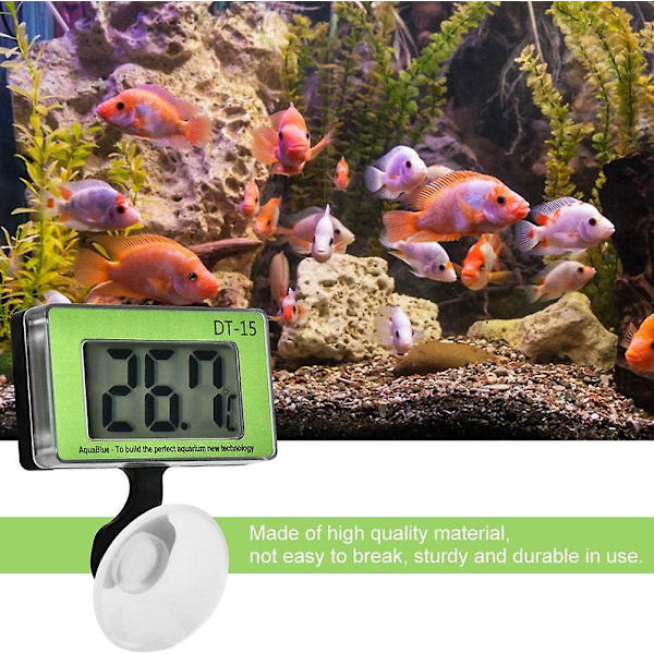 Akvarium Termometer Fisketank Temperaturmålingsverktøy LCD