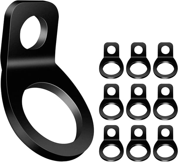 10 st svarta O-ringfästningsankare krok rem ankare krok