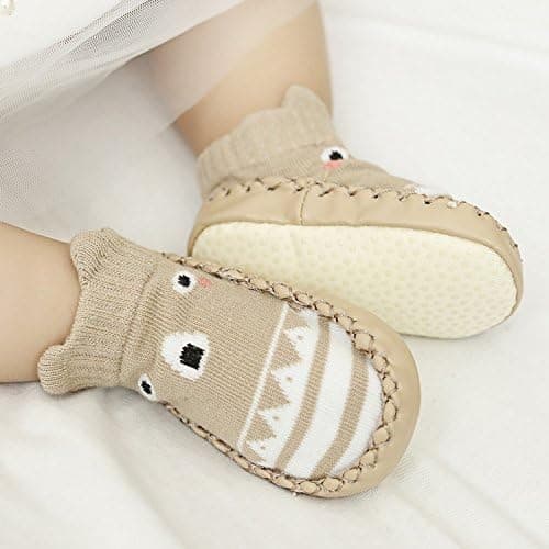 3 par Non-Slip Babysockor, B