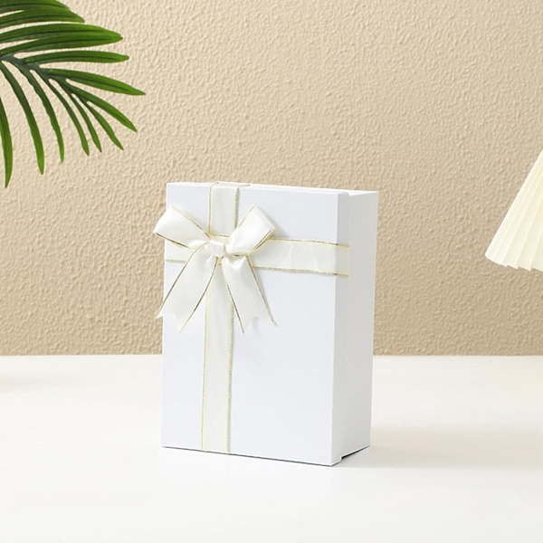 (22,5*16*8,5cm, Vit) Presentförpackning, Liten Kartonglåda, Presentaskar med Lock för Jul, Födelsedag, Fest, Presentinslagning