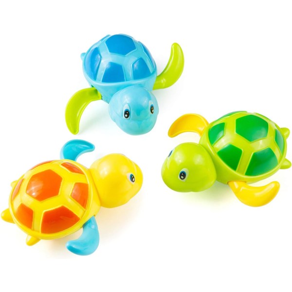 Babybadelegetøj, 3 stykker Skildpaddedyrsbadelegetøjssæt, babybadekar