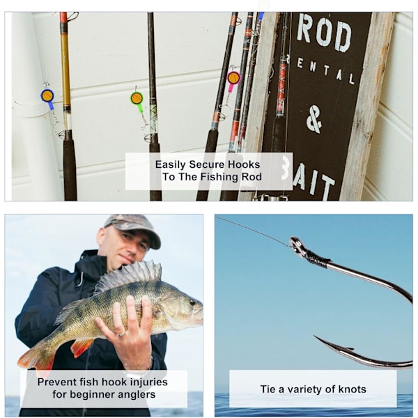 4 st Fiskeknutsbindningsverktyg, Snabb FiskeLinje Knutar FiskeLinje Bindverktyg Fluga Fiskeknutsbindningsverktyg Fiskebete
