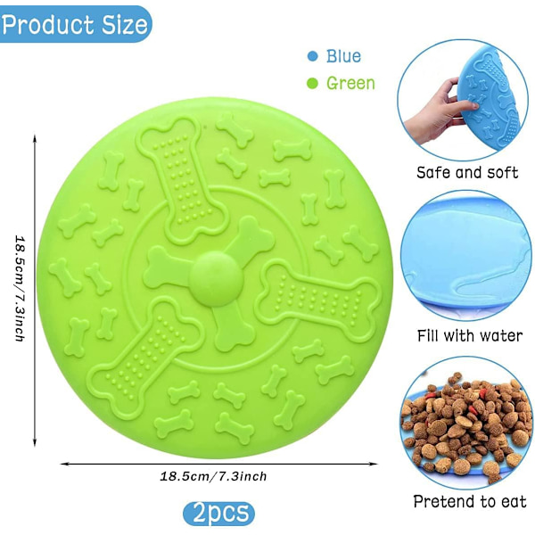 2 kpl Frisbeetä koiralle, Koiran frisbee Ø 18,5 cm, Frisbee