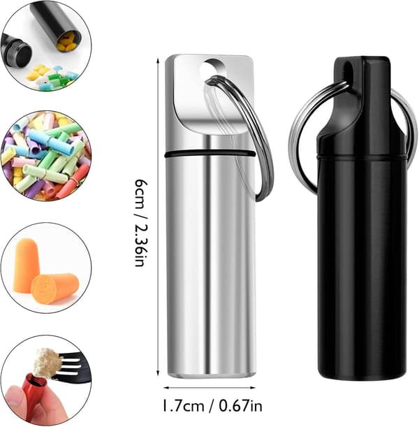 Set med 3 små bärbara aluminiumtablettaskar - Mini Travel