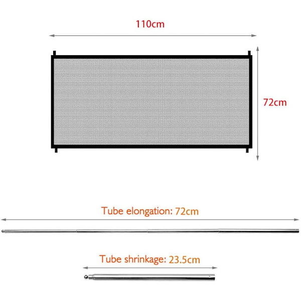 Hundeframming Folding Retractable Barriere for Sikkerhet Trapper