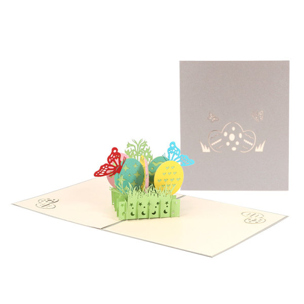 Påskekort, 3D påskekort pop-up påskekort med konvolutt