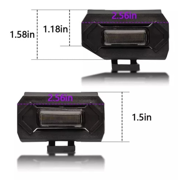 Auton etu-grillin LED-valot, 4 kpl, Lá