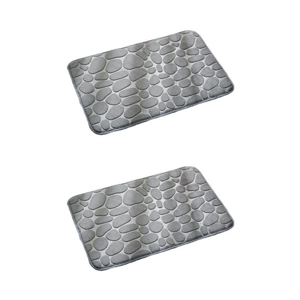 2 sklisikre avlastningsmatter 60x40 cm - Memory Foam - Pebble Pattern
