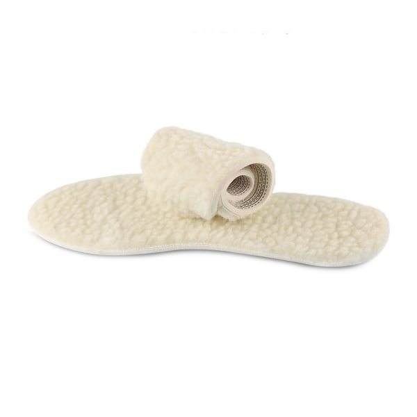 Tykke ekte saueskinnsfleece innersåler for voksne 29 cm, klippbare