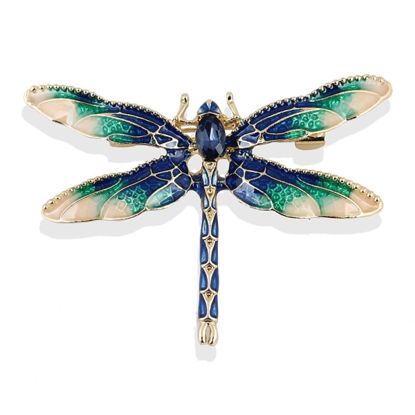 Motebroche Rød Dragonfly Broche Ornament