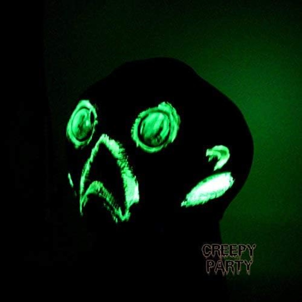 Halloween-asuun Alien-lateksipäänaamio
