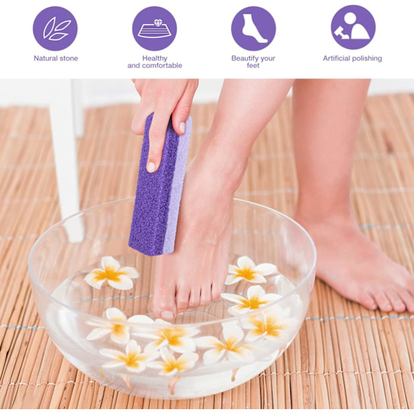 2 kpl Violetti Hiomakivet Kotikäyttöön Jalka Pumice Kivi