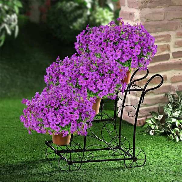 4 stk 7-greinet eukalyptus fiolett simuleringsblomsterbukett