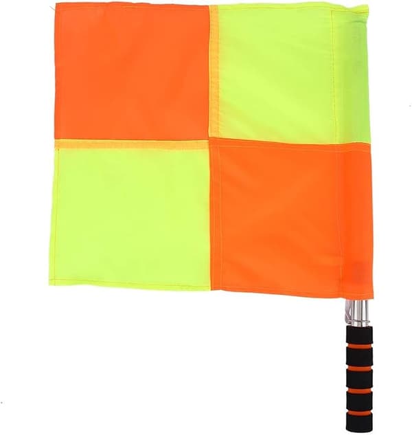 1 stk. dommerflag, dommerflagssæt, rustfrit stål stang,