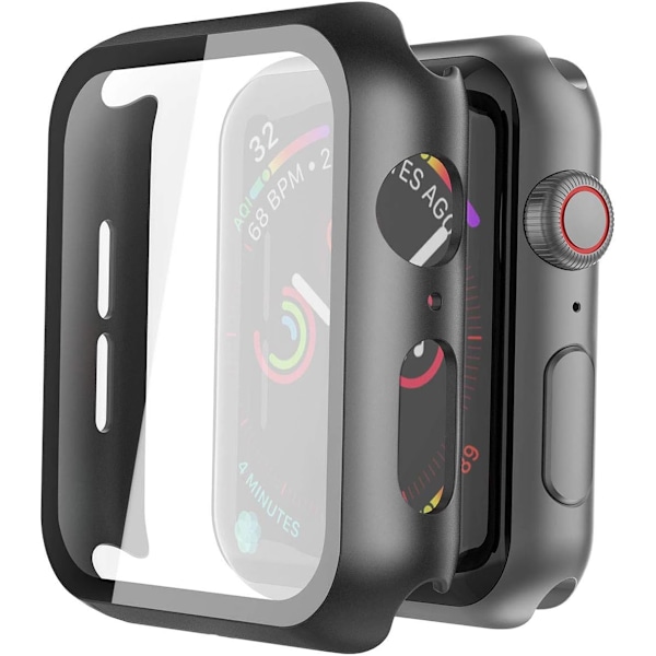 2 kpl Kovakotelo PC:lle + Temperoitu Lasinen Näytönsuoja Yhteensopiva Apple Watch Series 6 SE Series 5 Series 4