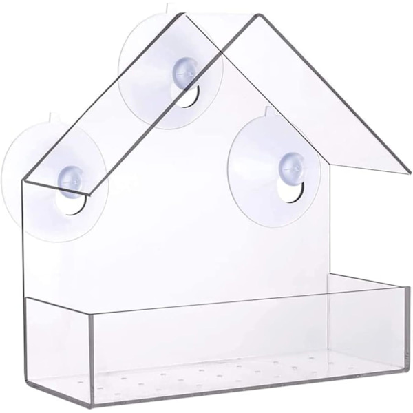 1 stk (Transparent) Transparent Foderautomat med Sugkopper