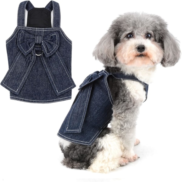 1 st (L) Sommartröja för liten hundsele Denimkläder med