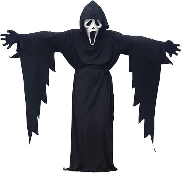 Barn Scream Kostym med Mask Ghostface Kostym för längd 160cm