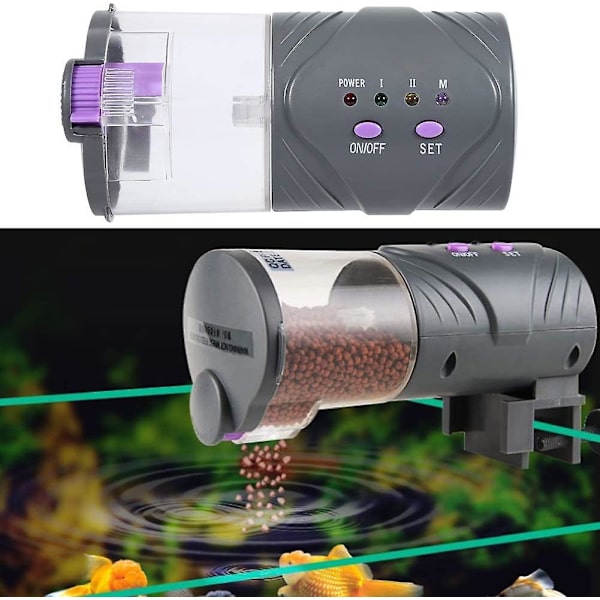 Fiskeautomat, Automatisk Akvariefiskeautomat Batteridrevet, Guldfisk Foder Timer