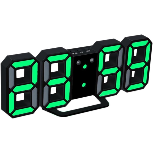 1 Styck 3D Stereoskopisk Digital Elektronisk LED Digital Alarm