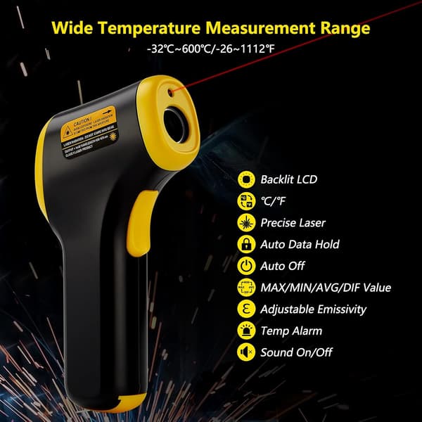 Infraröd Termometer, INK-IFT04 Kontaktlös Digital Industriell