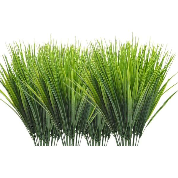 Vetegräs - 8 st - CATTREE Konstgjorda Buskar, Plast Vetegräs Gröna Blad Falska Växter Bröllop Inomhus O