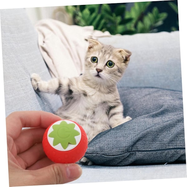 2 st, Interaktiv Elektrisk Kattboll för Innekatter – Självrullande, LED-Ljus, Automatisk Katt Leksak för Lek och Träning