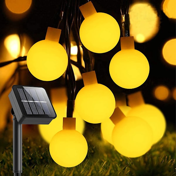60 LED:n 10M Aurinkoenergialla Toimiva Ulkovalo 60 LED:n 10M Vedenkestävä IP65