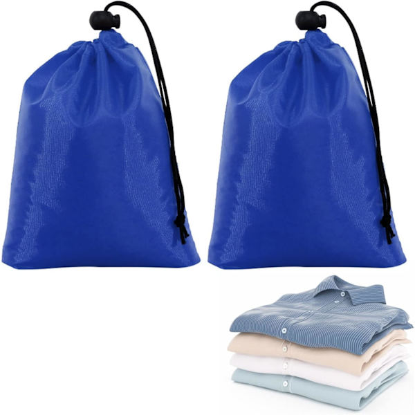 2 st Blå Polyester Dragkedjeväskor Dragkedjeväskor för